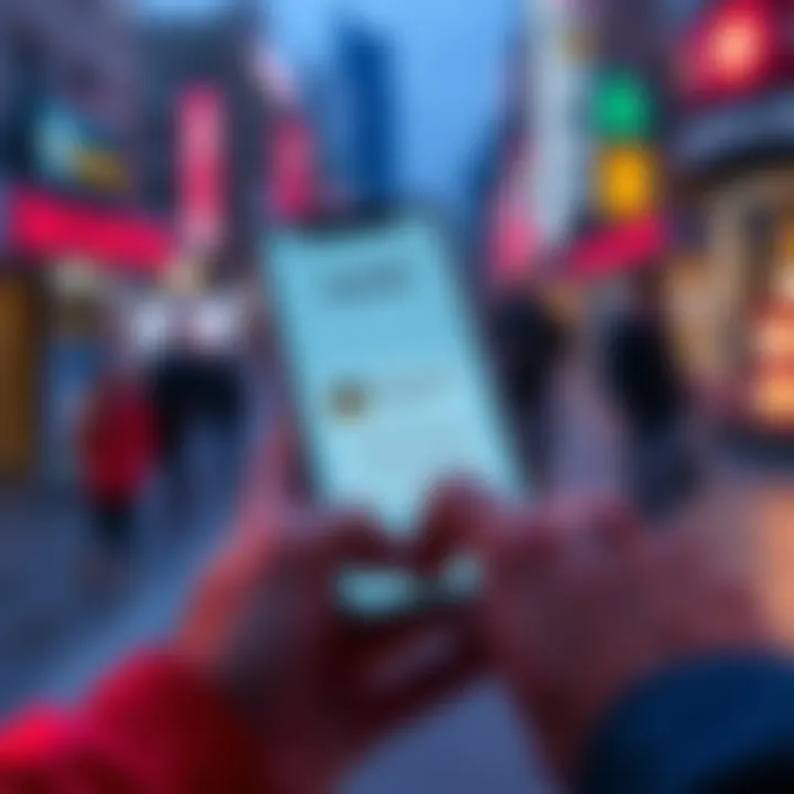 A smartphone displaying the Curve app with a notification about missing transactions while abroad.