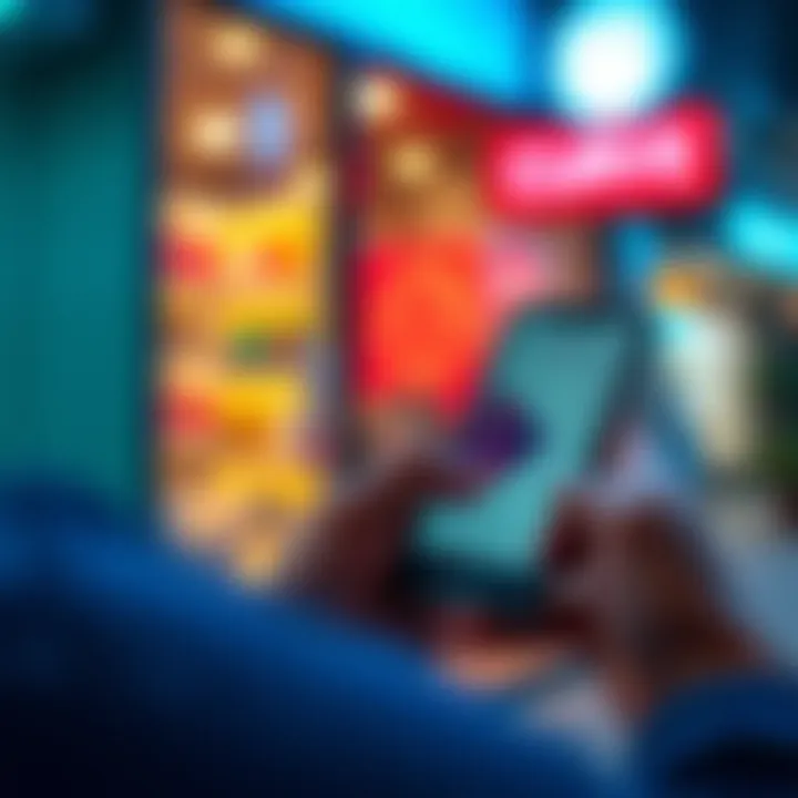 A person using a Curve app on their phone to manage credit card purchases with a HSBC and Yonder card.