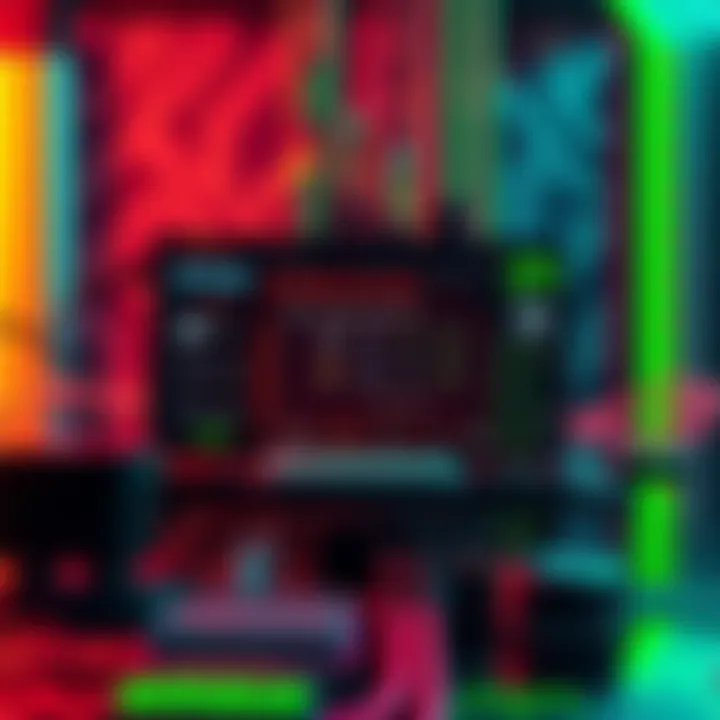 A graphic showing a user interface for generating IPNS public keys with custom patterns, featuring elements representing GPU support and various hardware brands