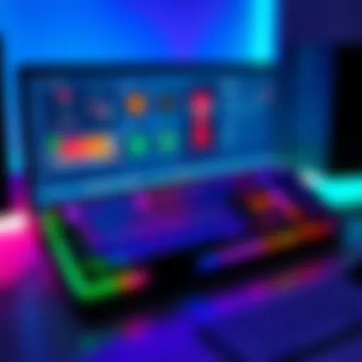 A colorful Macropad RGB with various lighting effects and key layouts displayed, showcasing user customization options on a computer screen.