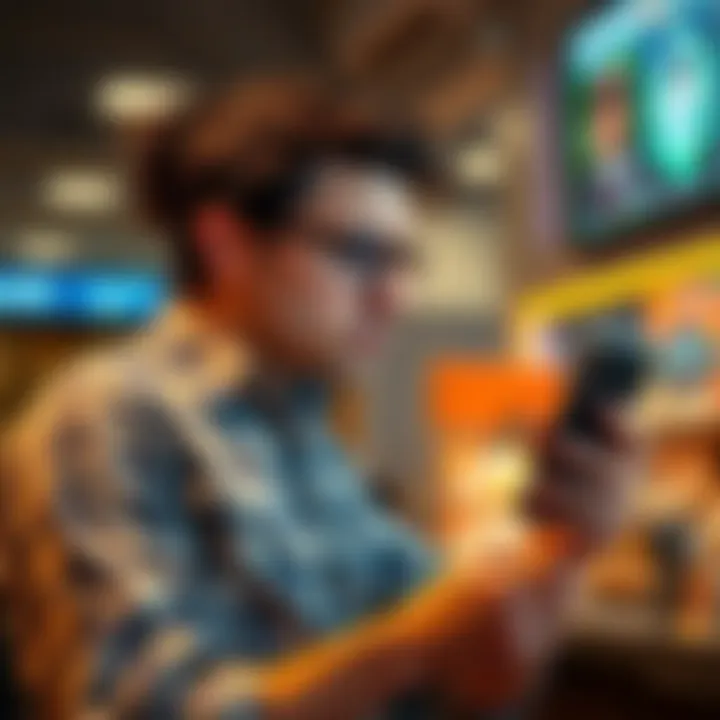 Customer Service Interaction A DoorDash customer holding a phone looking frustrated while checking credits on the app after a refund request.