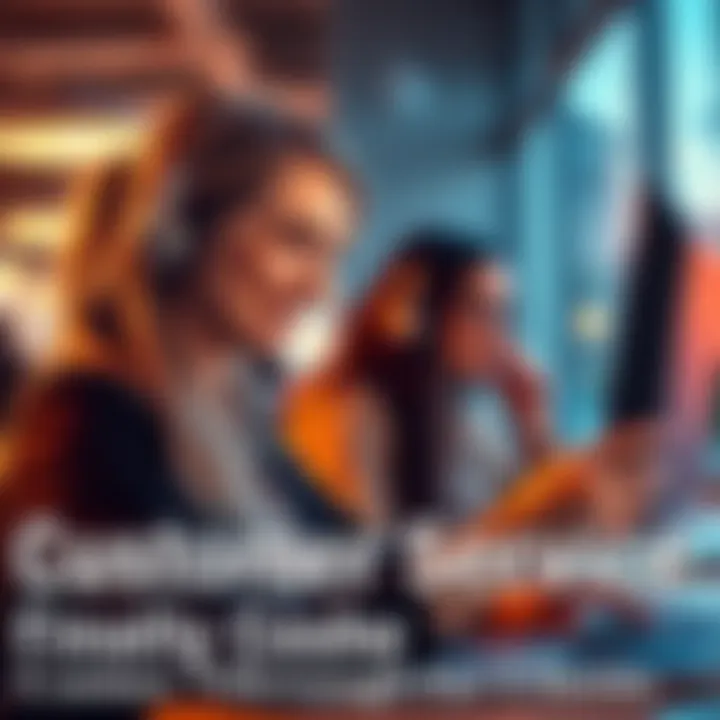 A customer service representative assisting a client over the phone with a friendly smile, demonstrating effective communication and problem-solving.