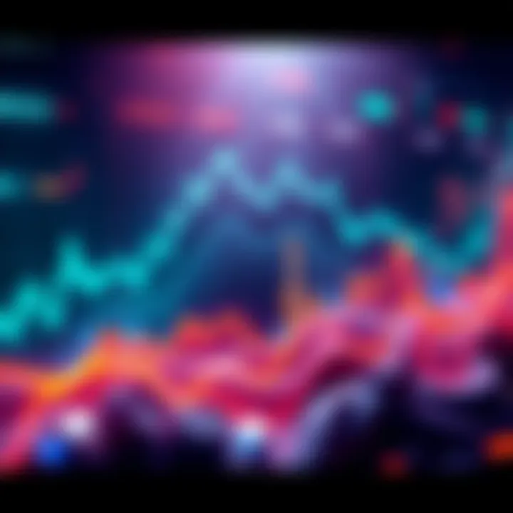 Graph showing cryptocurrency price fluctuations with upward trends, symbolizing market cycles and potential growth.