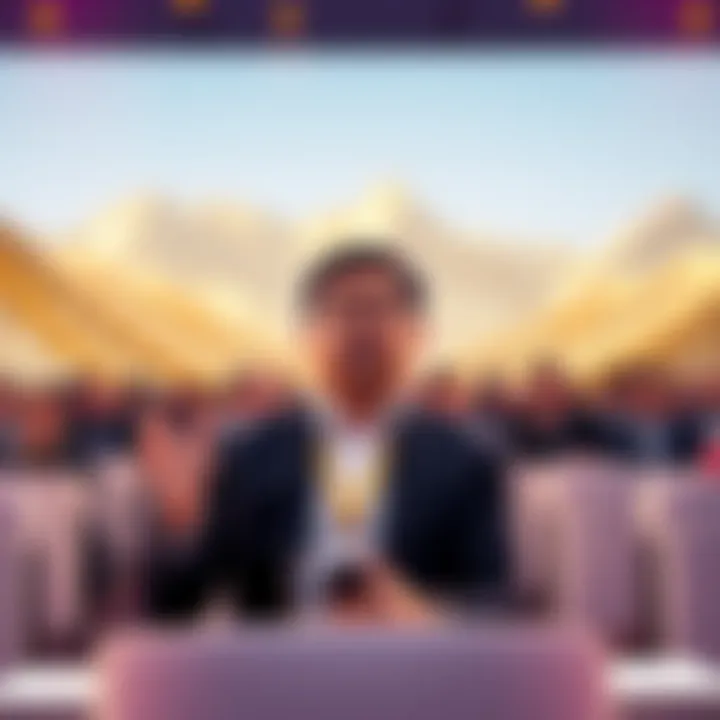 Binance founder CZ speaking at the Davos conference, sharing insights about a $33 trillion secret impacting global elites.