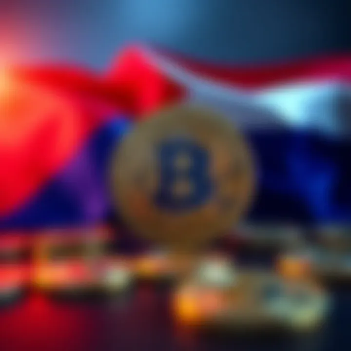 A graphic showing the Czech flag with Bitcoin symbols, illustrating the country's potential purchase of 400 BTC amid legal issues.