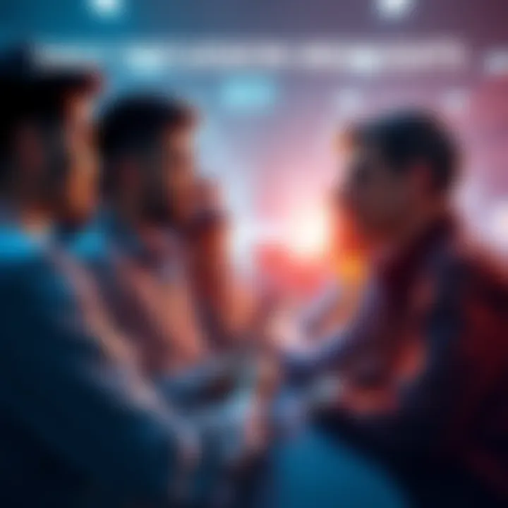 People engaging in discussion about trading strategies and current events in a friendly community forum