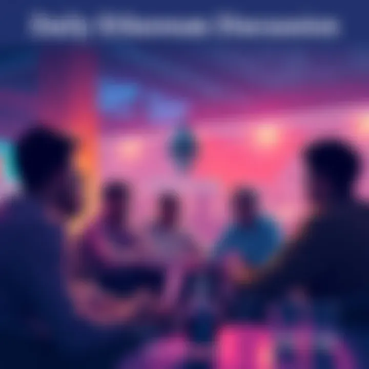 People discussing Ethereum topics, sharing thoughts and insights in a lively conversation.