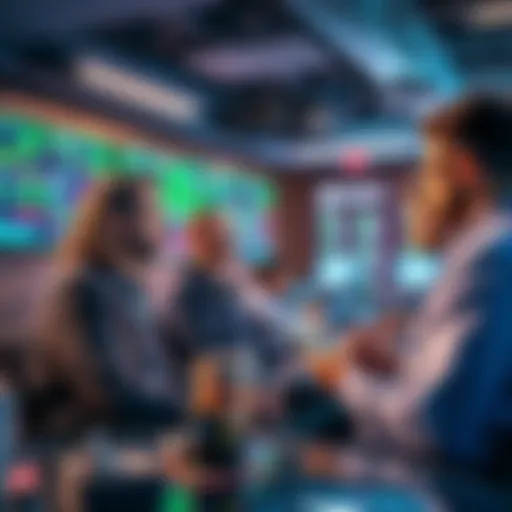 Traders sharing insights on Litecoin market trends and strategies in a chat room setting