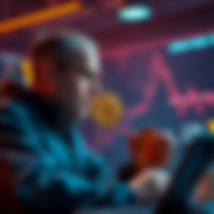 An investor buying Bitcoin daily, illustrating the strategy of increasing purchases when prices fall