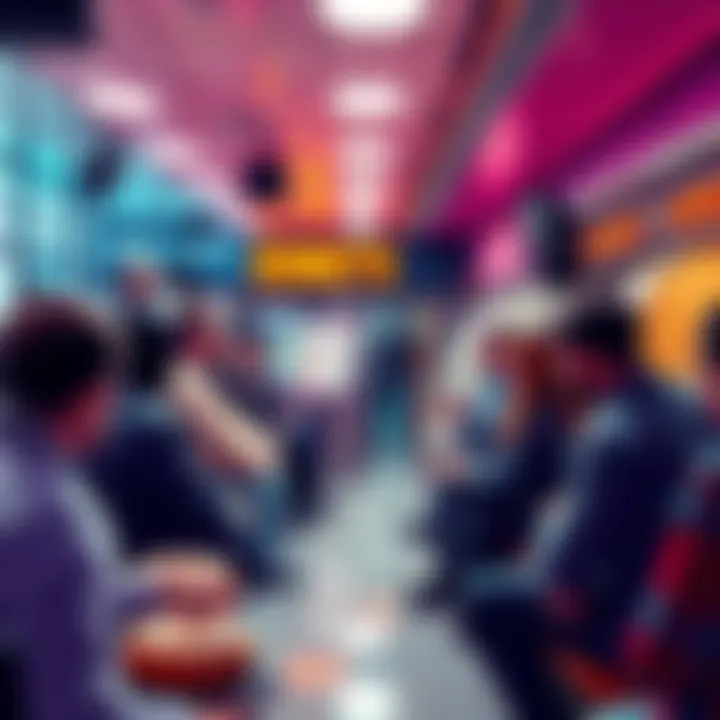 People discussing donuts and sharing ideas in a friendly forum setting