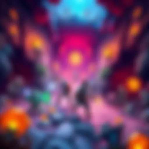 A vibrant scene showcasing players battling in a roguelike dungeon filled with unique creatures and treasures, reflecting choice-driven gameplay