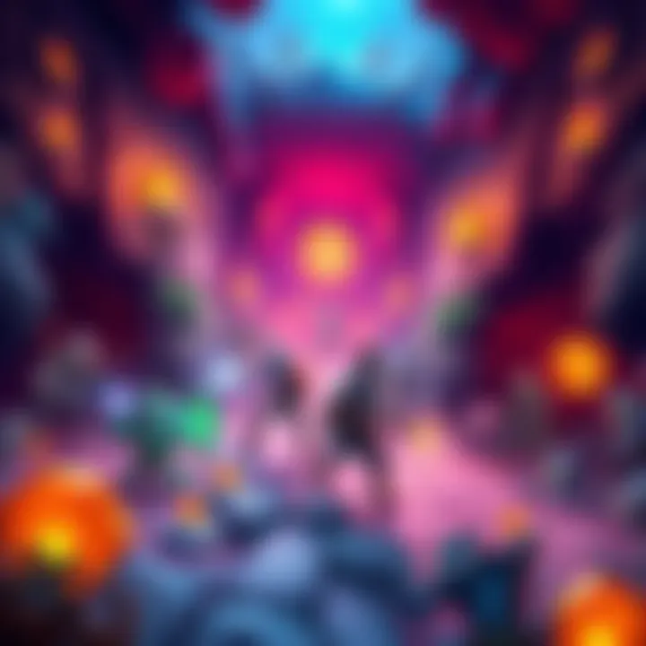 A vibrant scene showcasing players battling in a roguelike dungeon filled with unique creatures and treasures, reflecting choice-driven gameplay