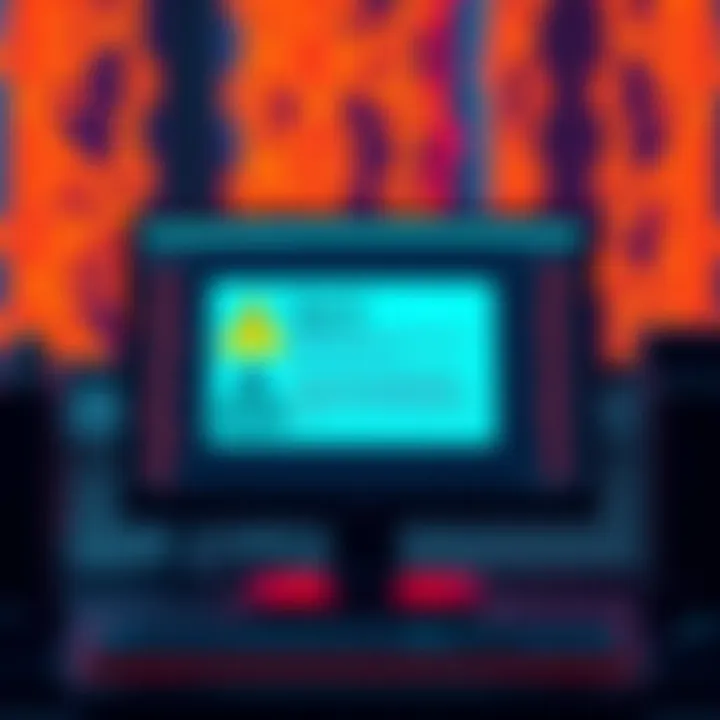 A computer screen displaying a suspicious email alert linked to a Ledger account, showing warning signs about a potential data leak.