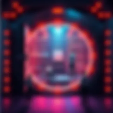 Illustration of a digital vault representing data privacy with people staking data to earn rewards, symbolizing internet equity.