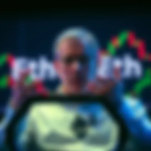 David Hoffman discussing his decision to sell ETH, with a backdrop of the Ethereum logo and market charts.