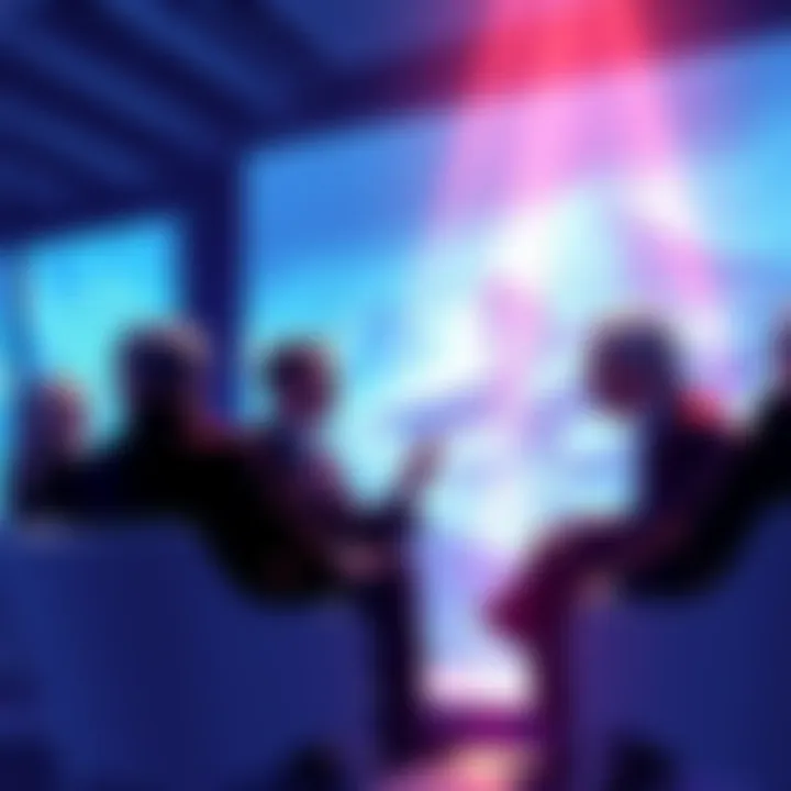 A group of business leaders discussing advancements in AI, stablecoins, and robotics at the Davos conference.