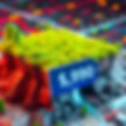 Declining Value of Digital Land A visual representation of a digital land plot with a price tag showing a drop from $24 million to $9,000, symbolizing the collapse of virtual real estate.