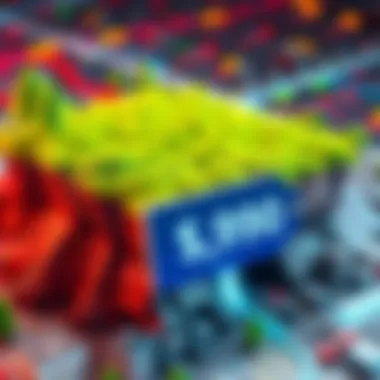 Declining Value of Digital Land A visual representation of a digital land plot with a price tag showing a drop from $24 million to $9,000, symbolizing the collapse of virtual real estate.