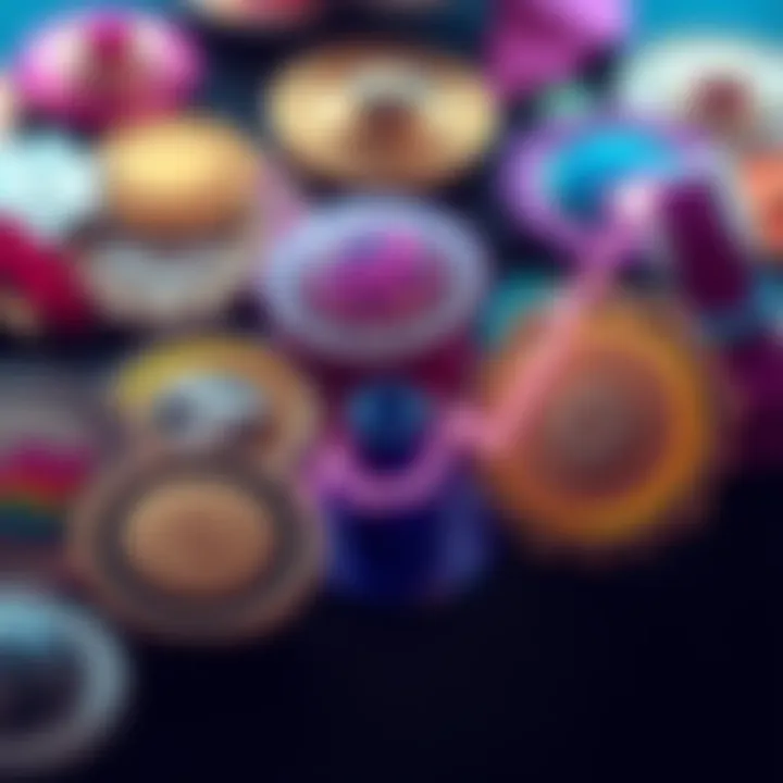 A visual representation of badges with a downward trend graph, indicating a drop in sales.
