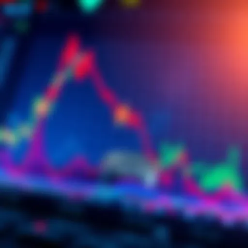 A chart showing a downward trend in cryptocurrency values, symbolizing a drop in trading activity.