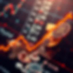 Declining Financial Instruments Graph showing the decline of gold, silver, cryptocurrencies, and the US dollar with a downward trend line.
