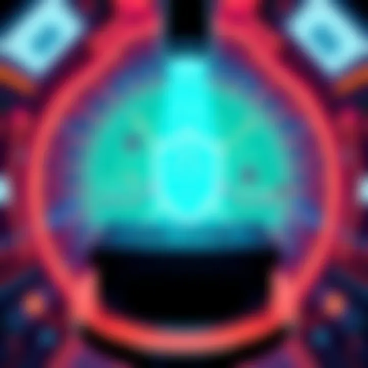 A digital illustration showing fake credentials set up as a protective barrier against online attacks, representing consumer-level security measures.