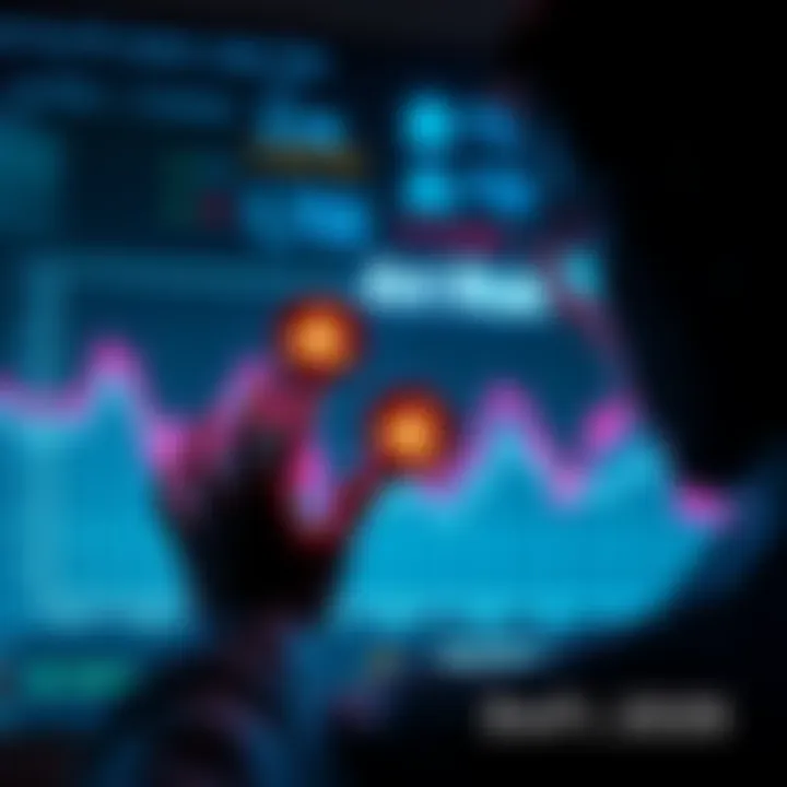 A person looking at a graph showing DeFi risks with warning signs around liquidity and exit points