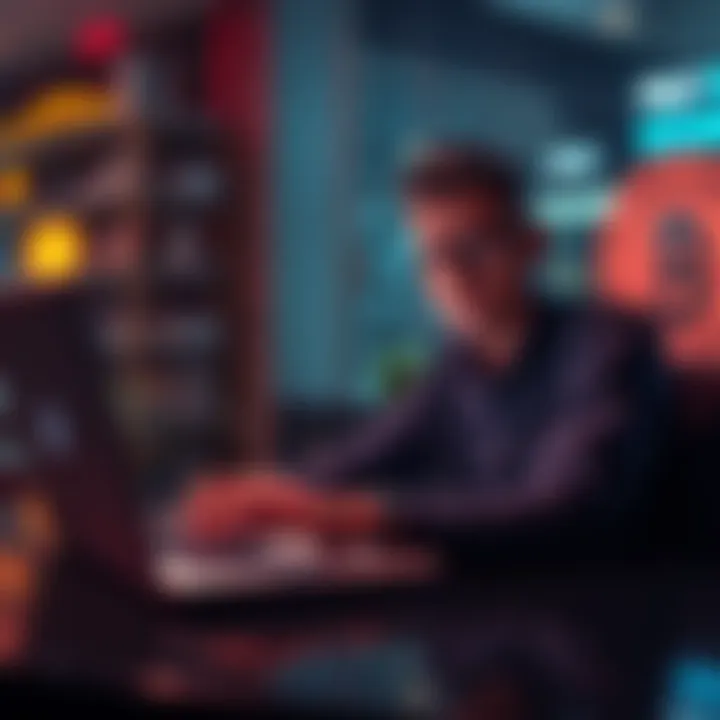 A person looking confused while managing decentralized finance transactions on a laptop, showing multiple browser tabs and digital currency symbols.