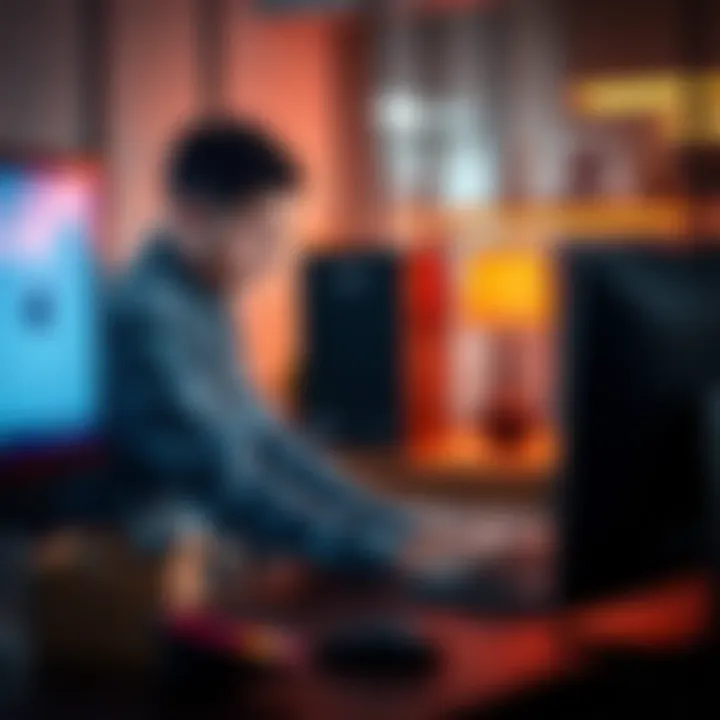 A worried person checking their bank account on a computer, looking confused about the pending withdrawal status.