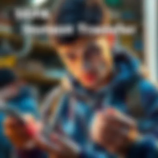 A person looking frustrated while checking their bank app, showing a long waiting time for a money transfer.