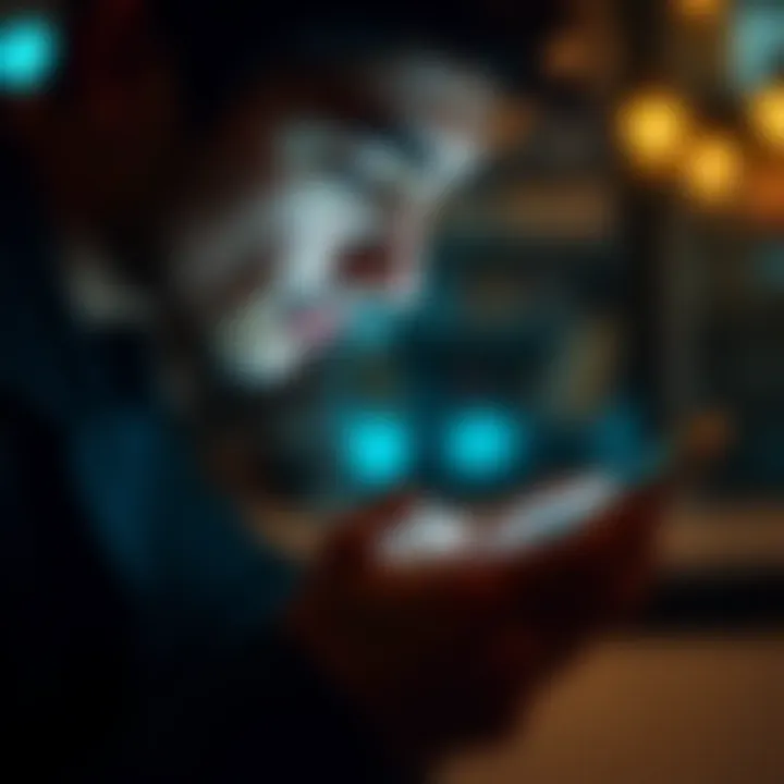 A person deleting chat messages on a smartphone, reflecting on digital communication.
