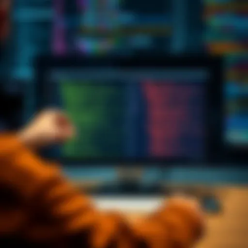 A developer shows evidence of code copying, displaying side-by-side comparisons of original and copied code on a computer screen.