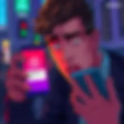 A person looking frustrated with a smartphone showing a slippage warning during a cryptocurrency swap