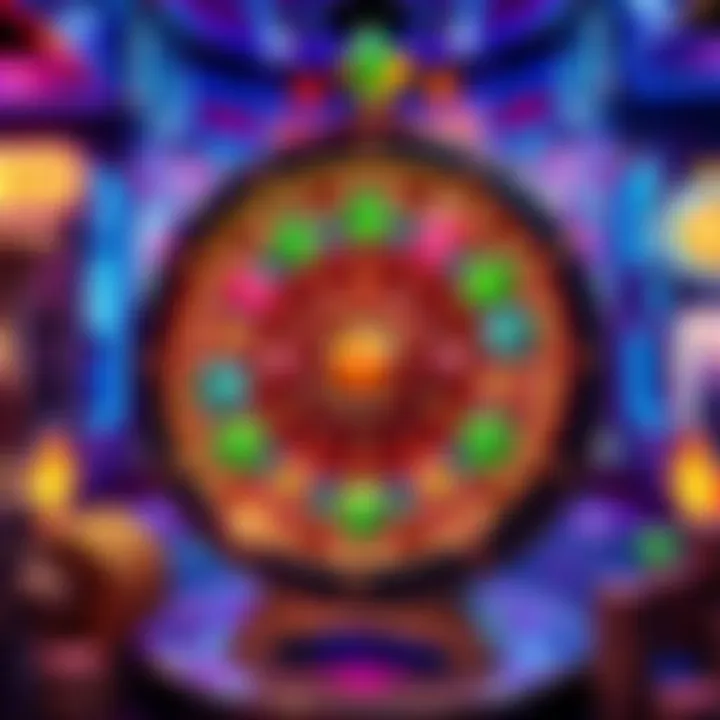 A colorful diamond wheel with various gems and tokens, showcasing a nostalgic design that many people wish to see return.