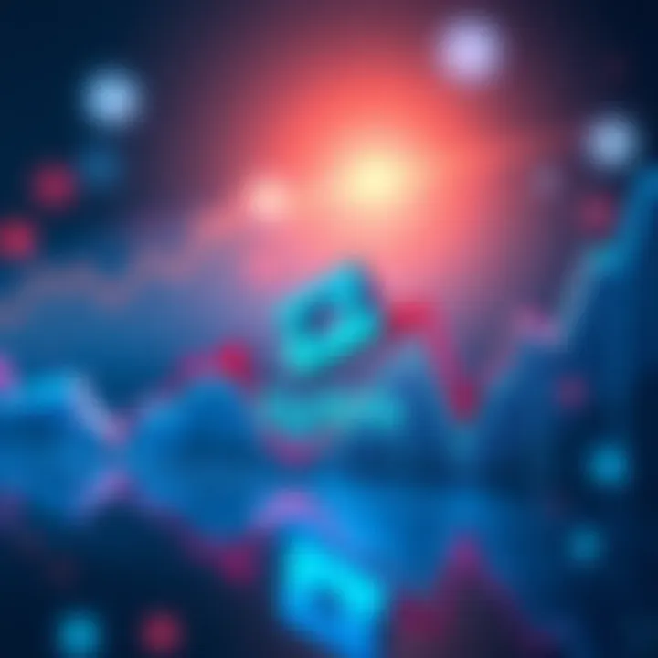 DigiByte logo with a downward trending graph symbolizing its struggles in the crypto market