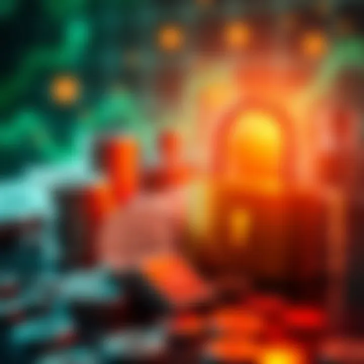 A visual representation of digital cash with a focus on privacy. Icons of money and a lock symbolize security in transactions.