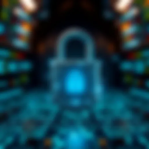 A digital lock representing the concept of privacy and trust in technology, set against a blurred background of data streams.