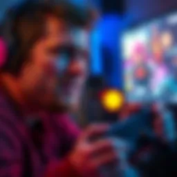 A person looking frustrated while playing a video game, with a game controller in hand and a frown on their face.