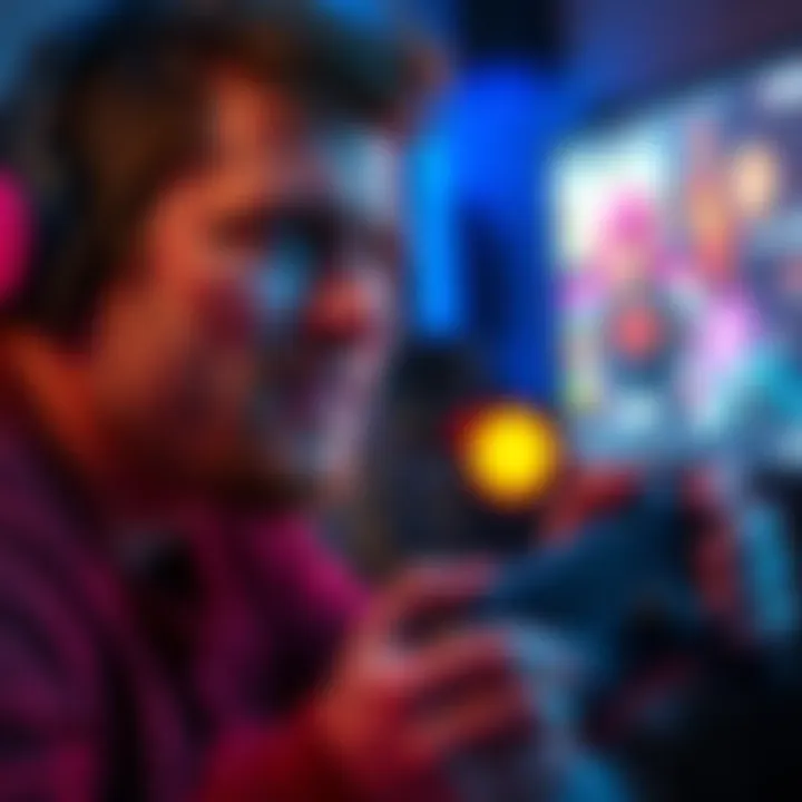 A person looking frustrated while playing a video game, with a game controller in hand and a frown on their face.