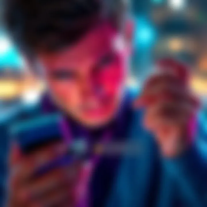 A frustrated person looking at their Ledger Nano Plus device with error messages on their phone screen, showing connectivity issues.