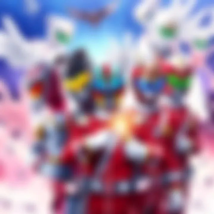 A visual ranking of various non-red Sentai teams with mixed expressions, showcasing their character designs and group dynamics.