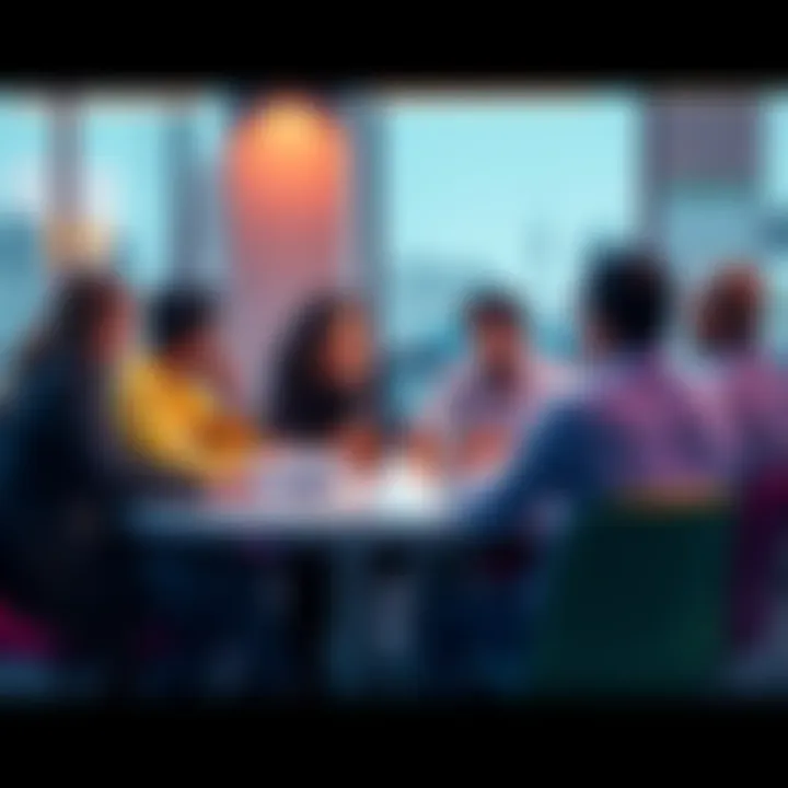 A group of people sitting around a table, sharing thoughts and opinions on current societal issues.