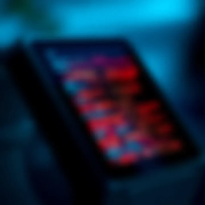 Close-up of a Ledger Nano S Plus displaying unreadable and distorted text on its screen