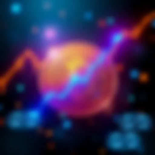 A digital representation of DOGE coin with an upward trending graph indicating a price increase, symbolizing the anticipation for DOGE to reach $1.