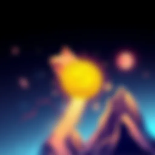 A colorful Doge Coin graphic soaring upwards with a dollar sign, symbolizing its predicted rise in value.