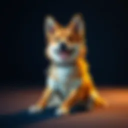 A playful Doge Dog sitting happily with a big smile, showcasing his unique personality