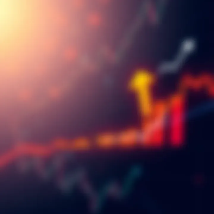 A chart showing Dogecoin's price trends, highlighting a potential breakout from a falling wedge pattern with upward arrows indicating growth potential.