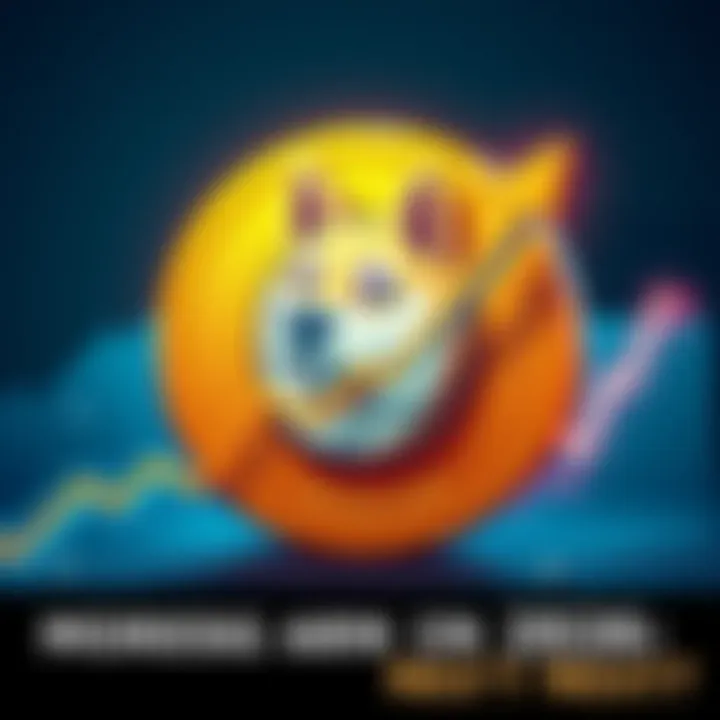 Dogecoin logo prominently displayed with an upward trending graph, symbolizing its resurgence in the cryptocurrency market in 2026
