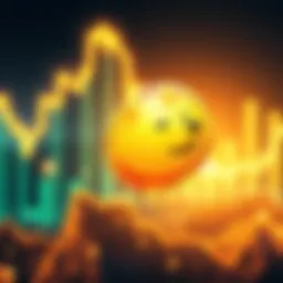 A visual of the Dogecoin logo alongside a rising cryptocurrency graph, reflecting investment growth and commitment.