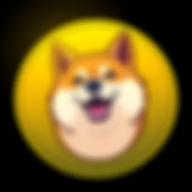 A simple illustration of the Dogecoin logo featuring a smiling Shiba Inu dog, representing the friendly and accessible nature of Dogecoin as a cryptocurrency.